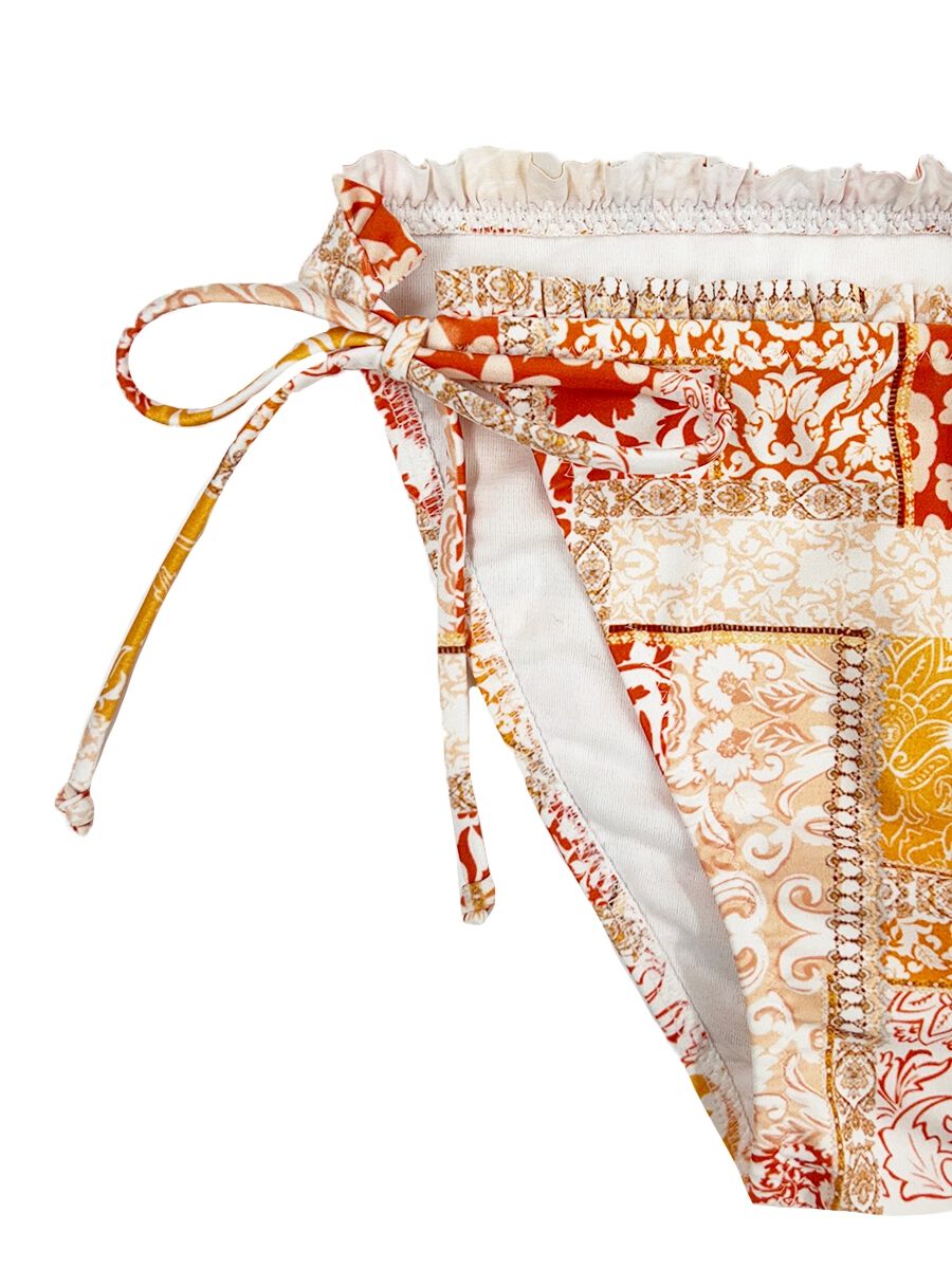 PEAK&PINE「エスニック柄フリル三角ビキニ」|ビキニ|