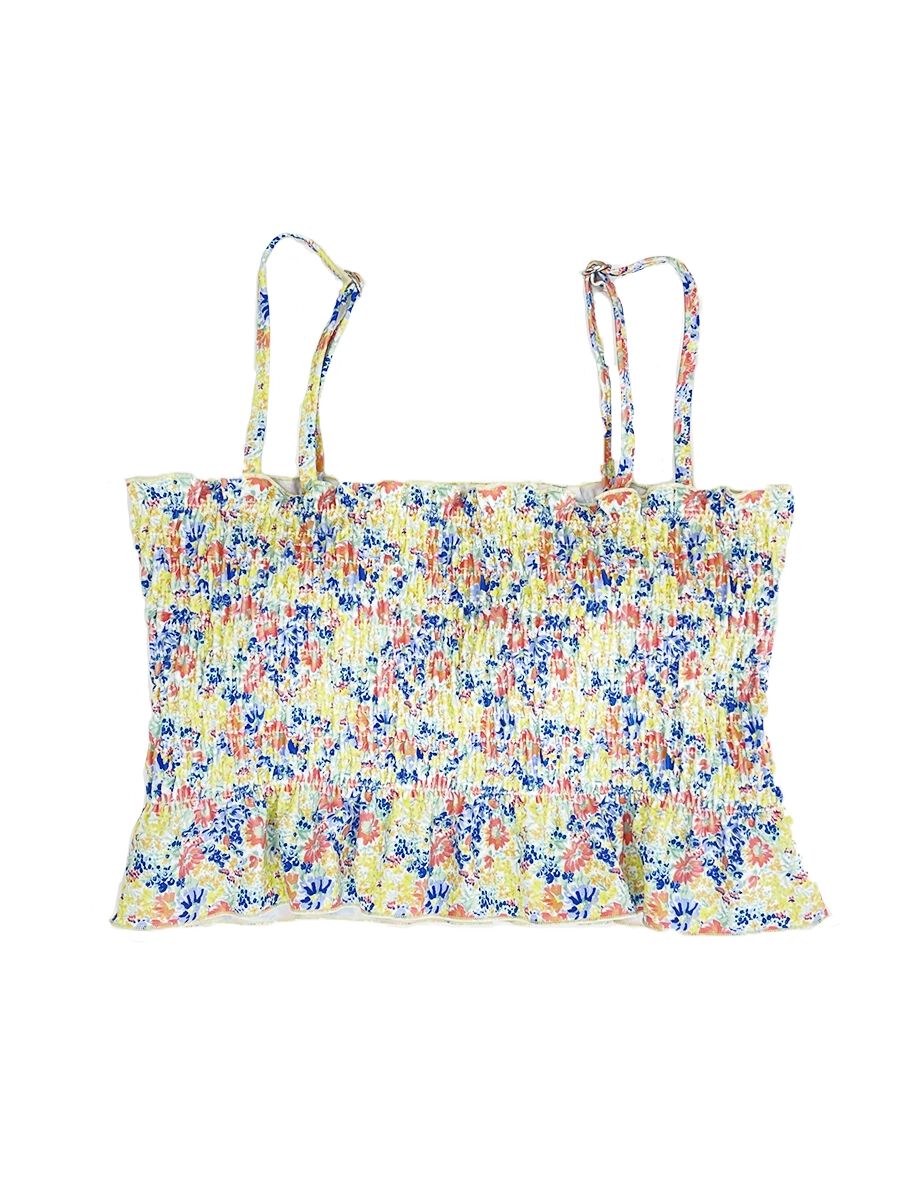 PEAK&PINE「小花柄シャーリングバンドゥビキニ」|ビキニ|