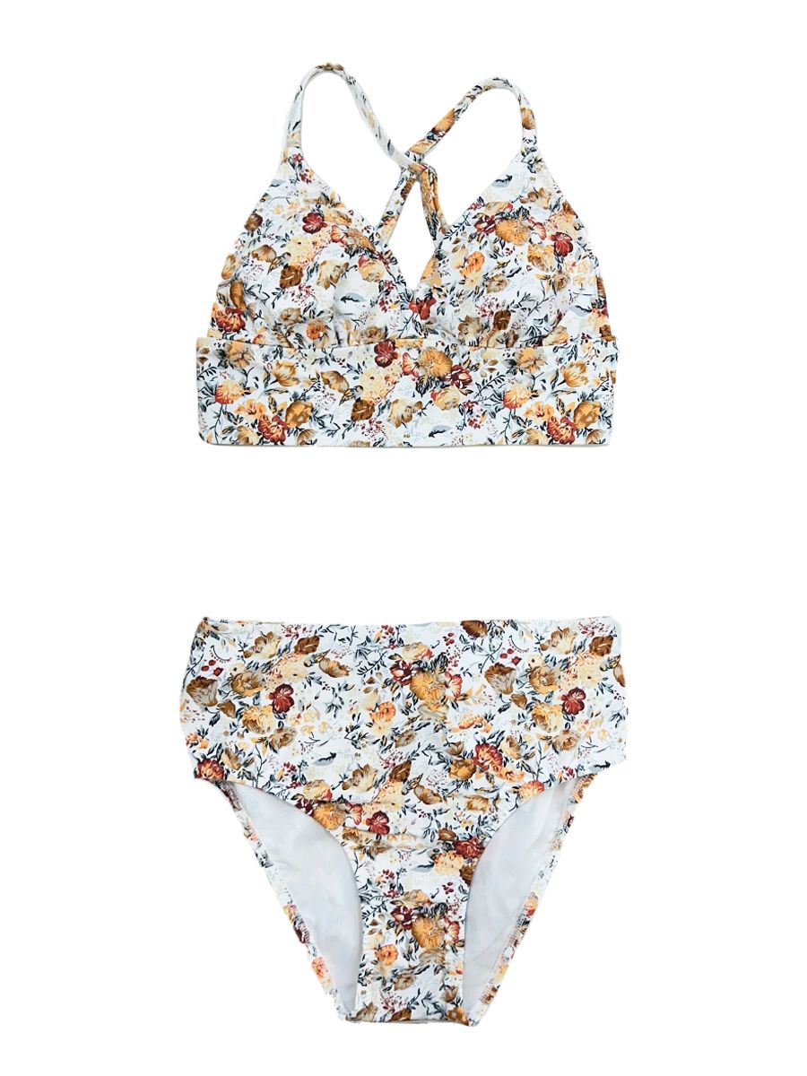 PEAK&PINE「レトロ小花柄ショルダー三角ビキニ」|ビキニ|