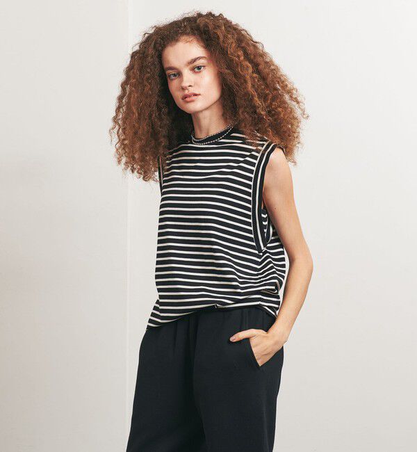 UNITED ARROWS「＜TO UNITED ARROWS＞コットン ノースリーブ カットソー」|Tシャツ・カットソー|