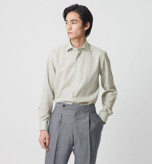 UNITED ARROWS「イージーケア AG キャンディーストライプ セミワイドカラーシャツ ー抗菌防臭ー」|シャツ・ブラウス|