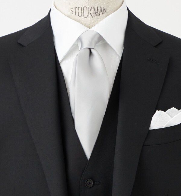 UNITED ARROWS green label relaxing「シルク 8.0cm フォーマル サテン ソリッド ネクタイ」|ネクタイ・蝶ネクタイ|SILVER