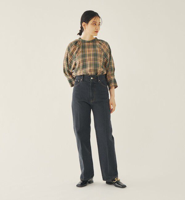 EMMEL REFINES「＜EMMEL REFINES＞EM センタープレス ストレート デニム/ パンツ」|デニム|