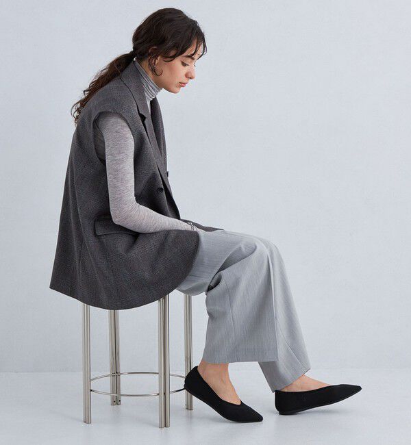 UNITED ARROWS green label relaxing「ウェルネス ニット フラットシューズ -撥水・ウォッシャブル-」|ローファー|