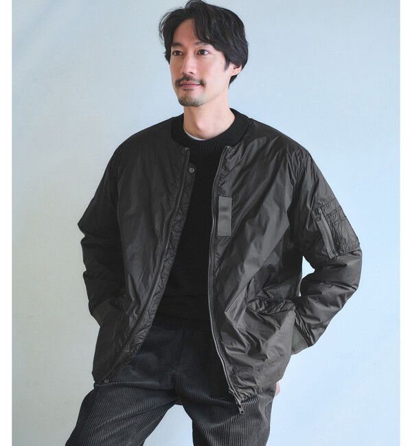 UNITED ARROWS green label relaxing「＜TAION＞2way MA1 ダウンジャケット」|ダウン|BLACK