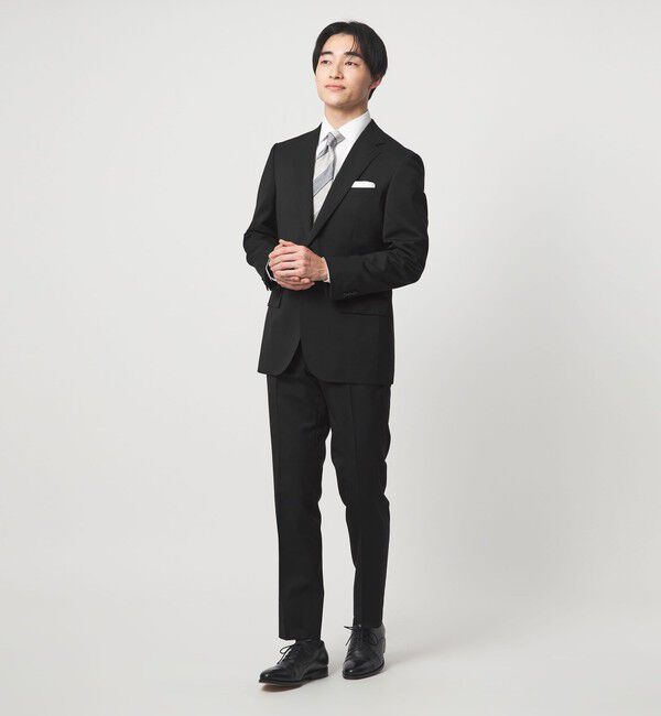 UNITED ARROWS green label relaxing「MODERATION SUIT 2B HC/BW- モデレーション スーツ ジャケット ＆ パンツ 上下セット 裾仕上げ済 -ストレッ」|スーツ|BLACK