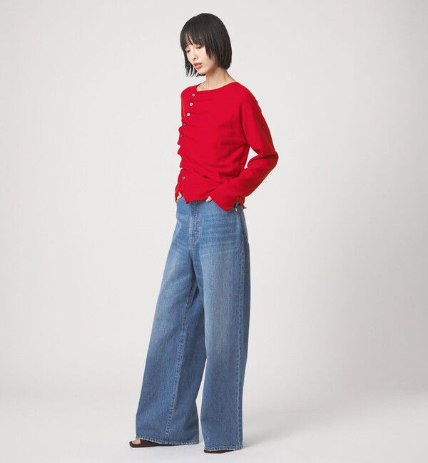 EMMEL REFINES「＜EMMEL REFINES＞EM ハイウエスト ワイド デニム」|チノ|