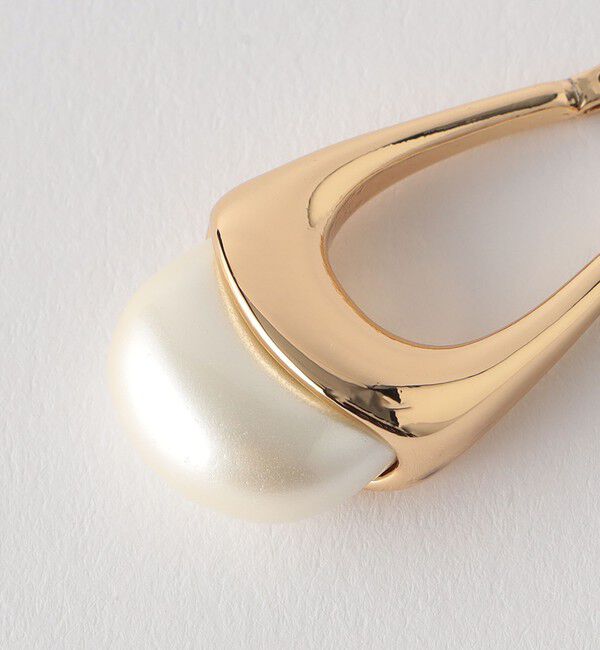 BEAUTY&YOUTH UNITED ARROWS「メタル ドロップパールモチーフ ピアス」|ピアス|