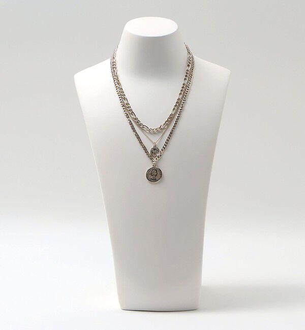 BEAUTY&YOUTH UNITED ARROWS「ミックスチェーン コインネックレス-3WAY-」|ネックレス|