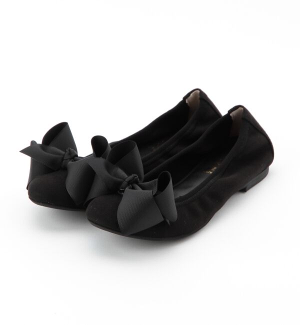 Ray BEAMS 「SEPTEMBER MOON / リボン バレエシューズ ソリッド」|バレエシューズ|BLACK