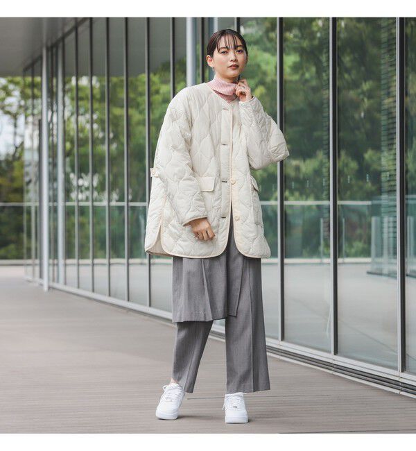 Ray BEAMS 「キルティング ノーカラー ブルゾン」|ブルゾン・スタジャン|