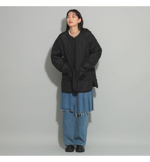 Ray BEAMS 「キルティング ノーカラー ブルゾン」|ブルゾン・スタジャン|