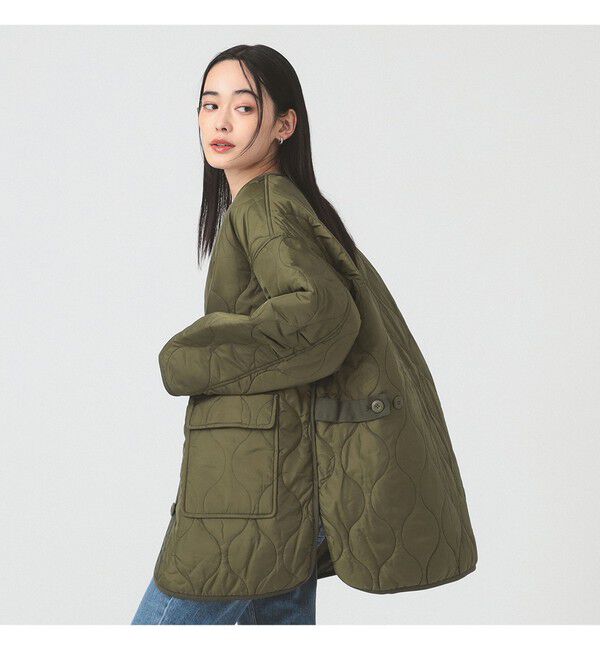 Ray BEAMS 「キルティング ノーカラー ブルゾン」|ブルゾン・スタジャン|