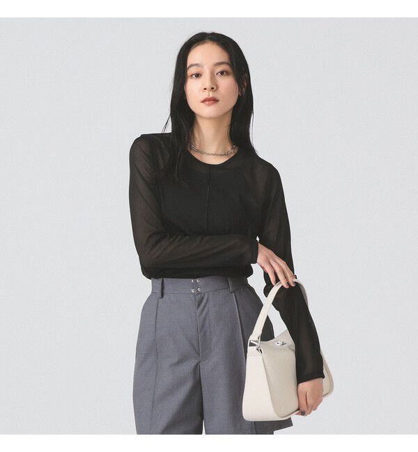 Ray BEAMS 「シアー センター シーム Tシャツ」|Tシャツ・カットソー|BLACK