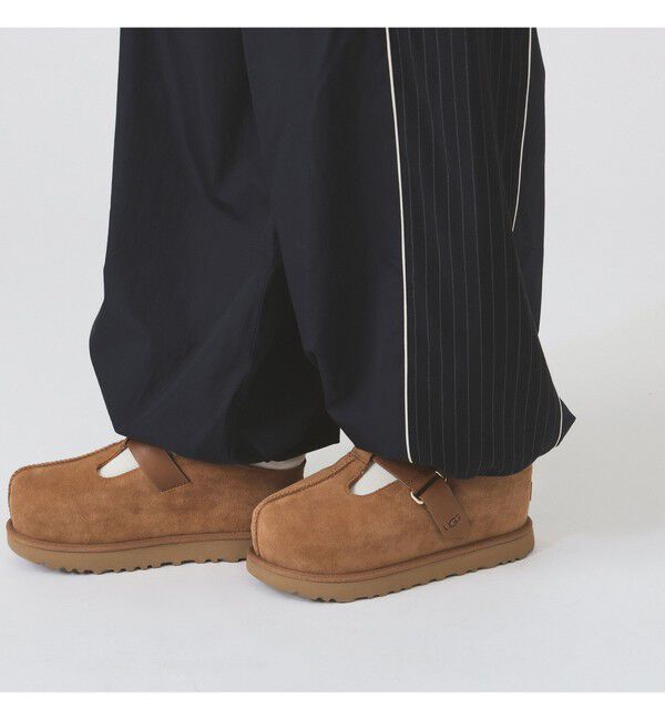 Ray BEAMS 「ストライプ キリカエ トラックパンツ」|チノ|