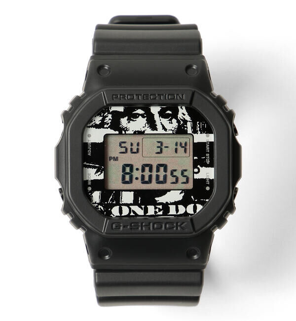 BEAMS「G-SHOCK / KOUSUKE KAWAMURA &times; BEAMS T 別注 DW 5600-E ''1 dollar bill shredded&rsquo;&rsquo;」|腕時計|BLACK