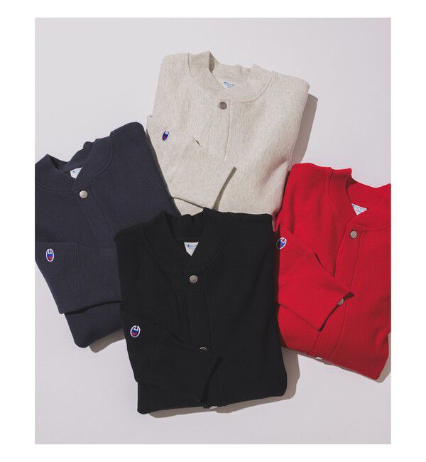 BEAMS「【別注】Champion &times; MIN-NANO / スナップ ジャケット」|スウェット・ジャージ|