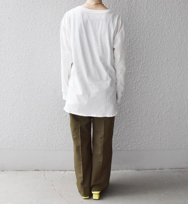 SHIPS any「SHIPS any:〈吸水速乾〉ラウンドヘム ロングスリーブ ワイド TEE」|Tシャツ・カットソー|