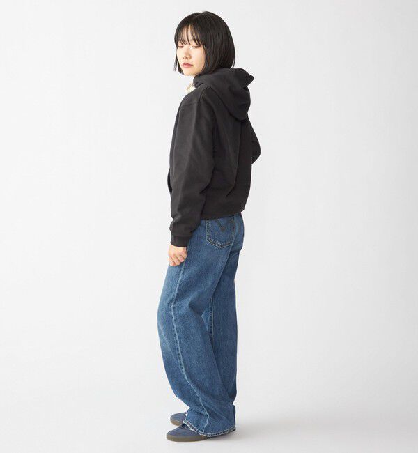 SHIPS「【WEB限定】SHIPS: マイクロ SHIPS 刺繍 ロゴ 裏毛 スウェット プルオーバーパーカー」|パーカー|