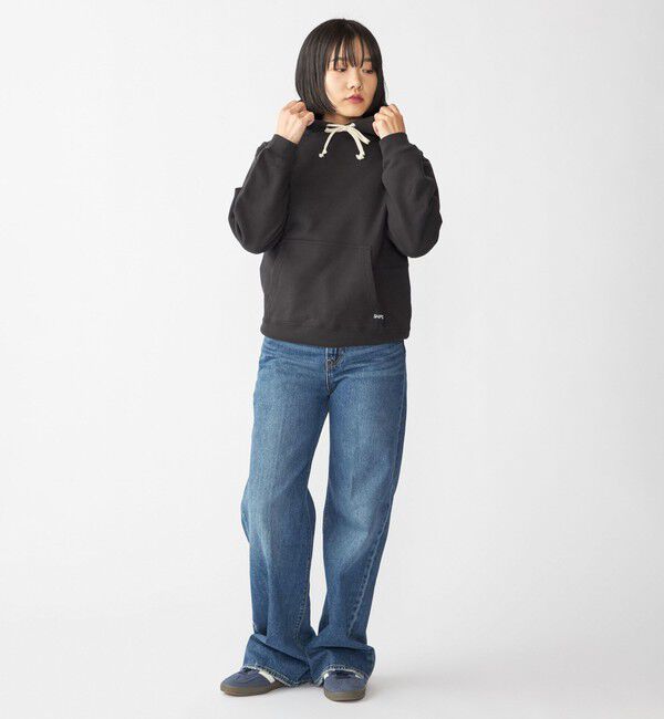 SHIPS「【WEB限定】SHIPS: マイクロ SHIPS 刺繍 ロゴ 裏毛 スウェット プルオーバーパーカー」|パーカー|