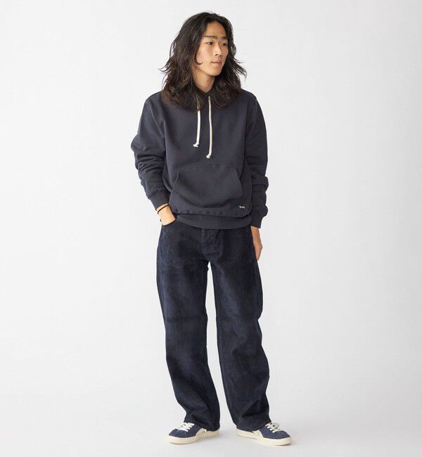 SHIPS「【WEB限定】SHIPS: マイクロ SHIPS 刺繍 ロゴ 裏毛 スウェット プルオーバーパーカー」|パーカー|