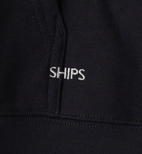 SHIPS「【WEB限定】SHIPS: マイクロ SHIPS 刺繍 ロゴ 裏毛 スウェット プルオーバーパーカー」|パーカー|