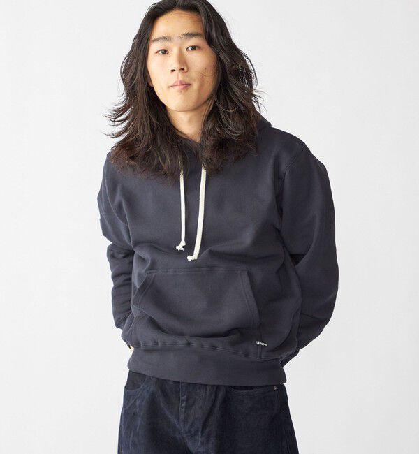 SHIPS「【WEB限定】SHIPS: マイクロ SHIPS 刺繍 ロゴ 裏毛 スウェット プルオーバーパーカー」|パーカー|