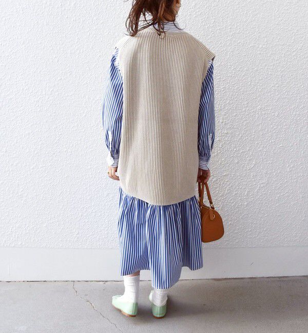 SHIPS any「SHIPS any:〈手洗い可能〉オーバーダイ ベスト」|ベスト・ジレ|