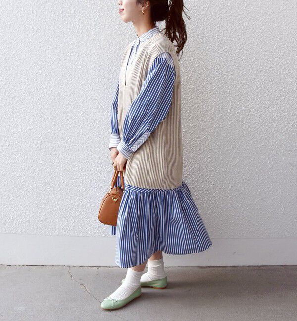 SHIPS any「SHIPS any:〈手洗い可能〉オーバーダイ ベスト」|ベスト・ジレ|