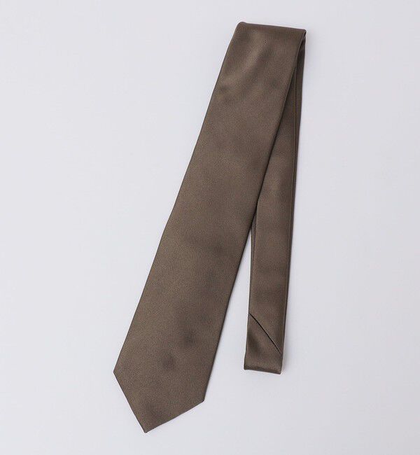 SHIPS「SHIPS: フォサッティ サテン 無地 ネクタイ」|ネクタイ・蝶ネクタイ|ブラウン