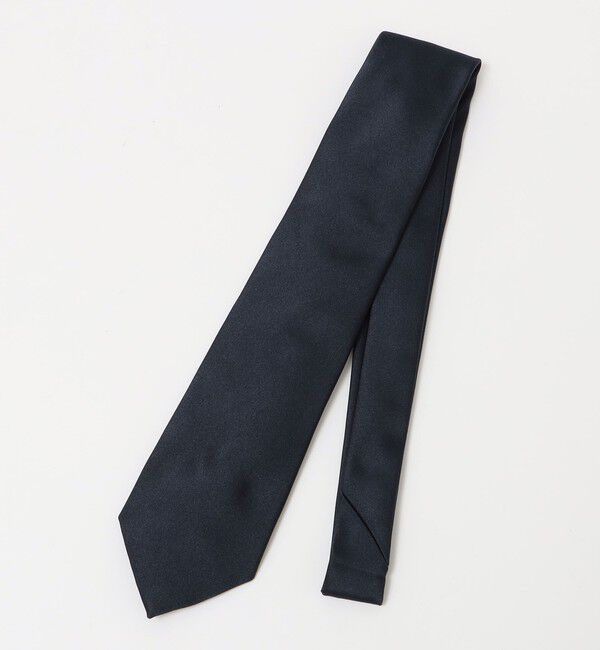 SHIPS「SHIPS: フォサッティ サテン 無地 ネクタイ」|ネクタイ・蝶ネクタイ|ネイビー