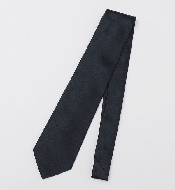 SHIPS「SHIPS: フォサッティ サテン 無地 ネクタイ」|ネクタイ・蝶ネクタイ|ダークブルー