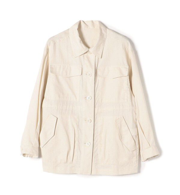 SHIPS for women「〈手洗い可能〉綿麻 ミリタリー オーバー ジャケット」|ミリタリー・モッズコート|