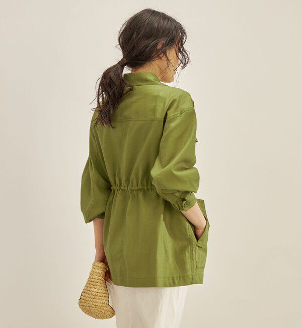 SHIPS for women「〈手洗い可能〉綿麻 ミリタリー オーバー ジャケット」|ミリタリー・モッズコート|
