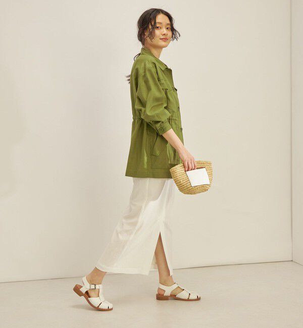 SHIPS for women「〈手洗い可能〉綿麻 ミリタリー オーバー ジャケット」|ミリタリー・モッズコート|