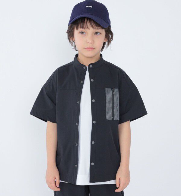 SHIPS KIDS「SHIPS KIDS:100～130cm /〈UVカット/吸水速乾〉ナイロン ドライ シャツ」|シャツ・ブラウス|