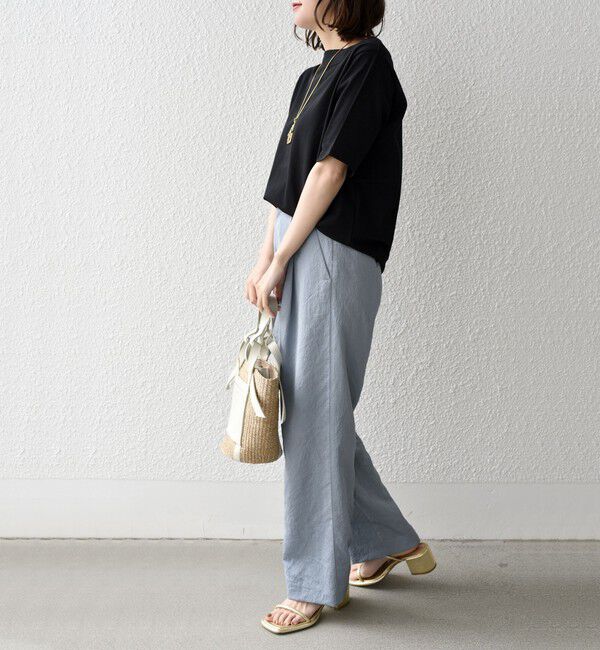 SHIPS for women「【WEB限定】〈ネックが選べる2サイズ展開〉オーガニックコットン バリエーションネック TEE」|Tシャツ・カットソー|