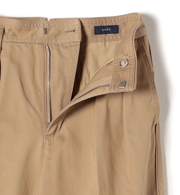 SHIPS for women「* 〈手洗い可能〉2タック ワイド チノパンツ ◇」|チノ|