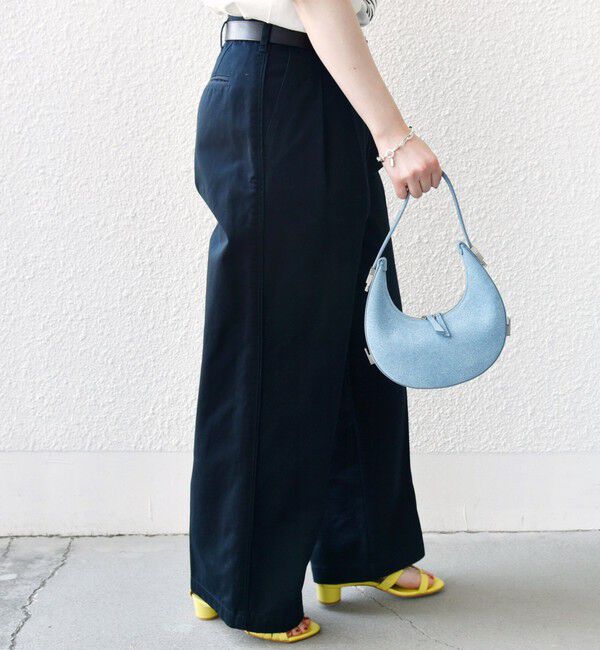 SHIPS for women「* 〈手洗い可能〉2タック ワイド チノパンツ ◇」|チノ|