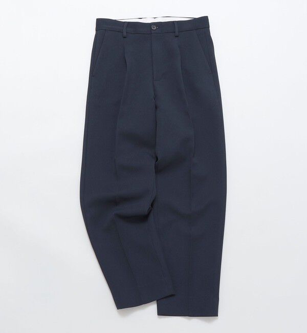 SHIPS「SHIPS: トリプルクロス ワンタック ワイド テーパード パンツ」|チノ|