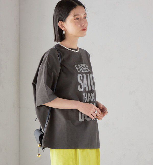 SHIPS for women「【SHIPS別注】81BRANCA:5分袖 ロゴ TEE 24SS 」|Tシャツ・カットソー|