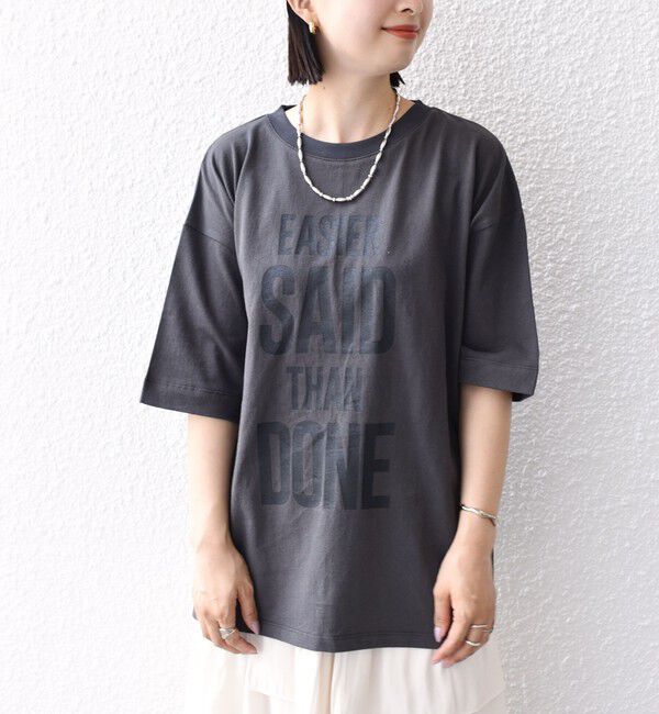 SHIPS for women「【SHIPS別注】81BRANCA:5分袖 ロゴ TEE 24SS 」|Tシャツ・カットソー|