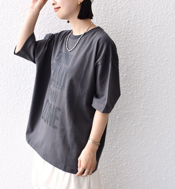 SHIPS for women「【SHIPS別注】81BRANCA:5分袖 ロゴ TEE 24SS 」|Tシャツ・カットソー|