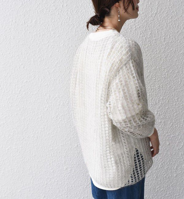 SHIPS for women「〈手洗い可能〉モヘヤ メッシュ プルオーバー◇」|ニット・セーター|