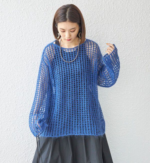 SHIPS for women「〈手洗い可能〉モヘヤ メッシュ プルオーバー◇」|ニット・セーター|