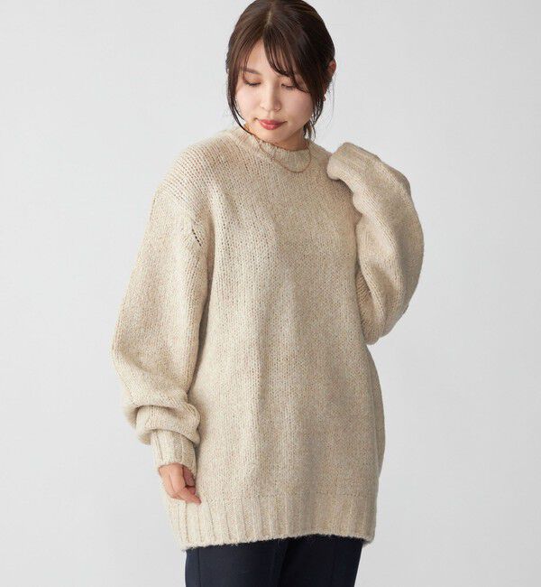 SHIPS「SHIPS: フラッフィー メランジ クルーネック プルオーバー ニット」|ニット・セーター|