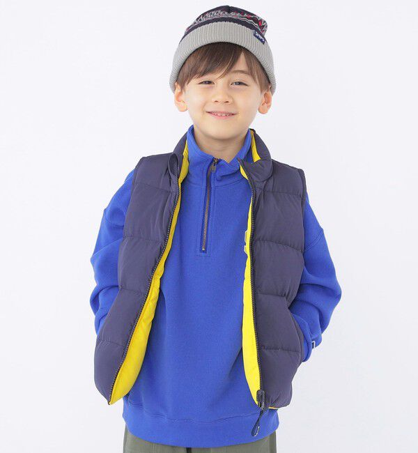 SHIPS KIDS「SHIPS KIDS:100～130cm / リサイクル ダウン ベスト」|ダウンベスト・ベスト|ネイビー