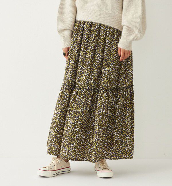 SHIPS Colors 「SHIPS Colors:〈洗濯機可能〉小花 ティアード スカート」|フレア|