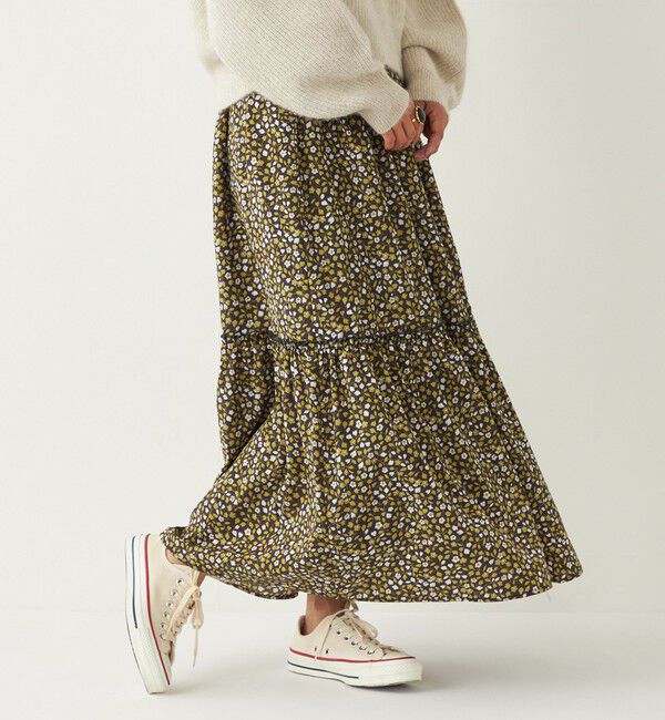 SHIPS Colors 「SHIPS Colors:〈洗濯機可能〉小花 ティアード スカート」|フレア|