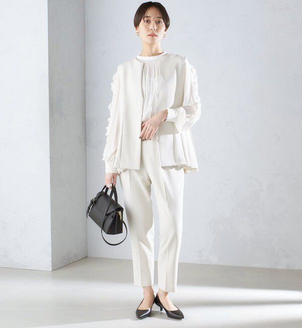 SHIPS for women「〈セレモニー対応可〉〈手洗い可能〉ダブルクロス パンツ 24SS（セットアップ対応）◇」|その他|